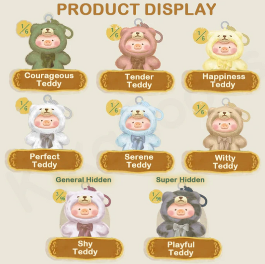 Lulu The Piggy Vintage Teddy Shop Vinyl Face Plush Pendant Blind Box