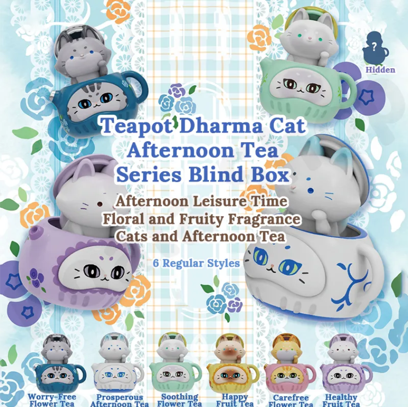 Teapot Dharma Cat Afternoon Tea Series Blind Box