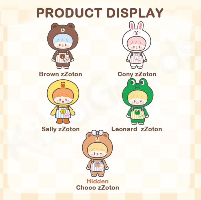 zZoton x LINEFRIENDS My Best Friends Series Plush Blind Box
