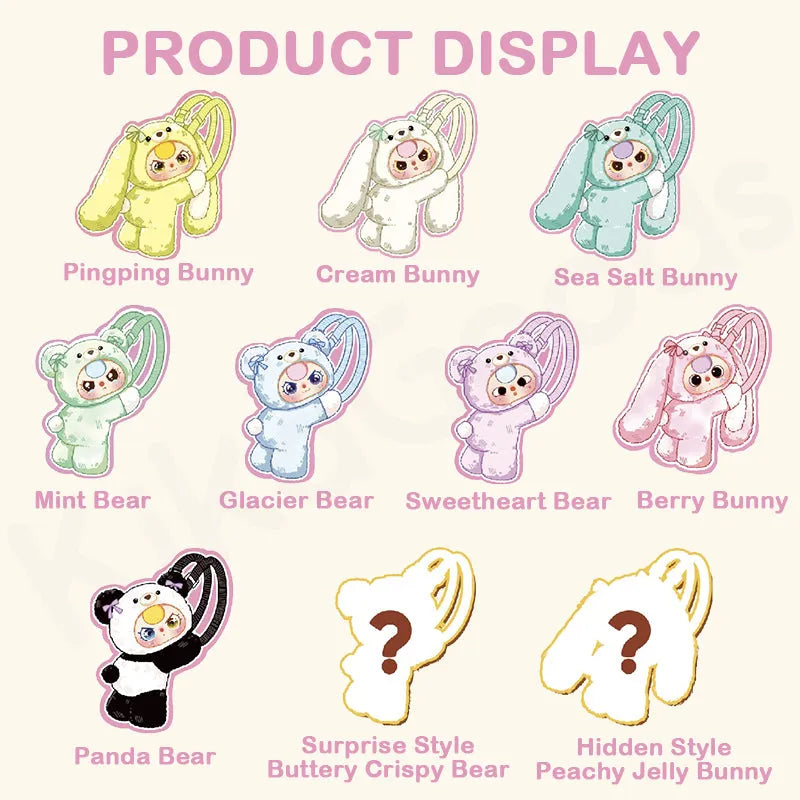 Baby Three Hugging Baby Backpack Plush Blind Box